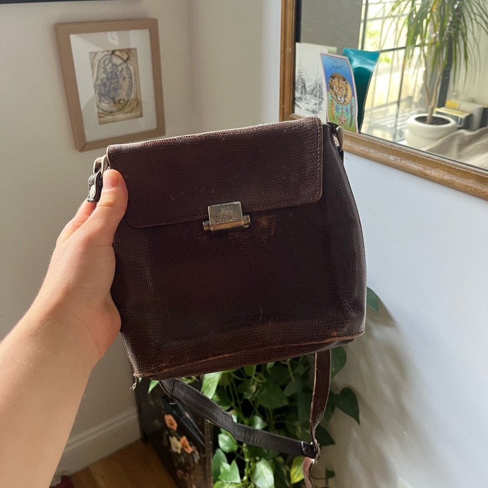 Elegant Brown Leather Men's Bag